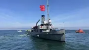 TBMM Başkanı Kurtulmuş, Çanakkale'de Nusret Mayın Gemisi'yle Boğazı Geçti