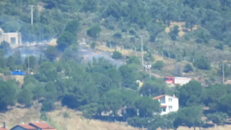 Balıkesir Ayvalık Cunda Adası'nda Orman Yangını: 1 Dönüm Zarar