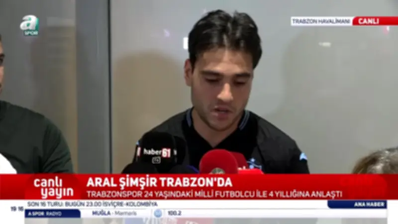 Trabzonspor'un Yeni Transferi Aral Şimşir Trabzon'a Geldi