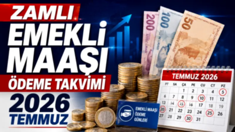 Zamlı emekli maaşı ödeme takvimi 2026 Temmuz: SSK, BAĞKUR maaşları ne zaman yatacak?