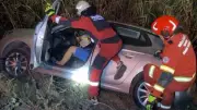 Dalaman'da Otomobil Sulama Kanalına Uçtu, Sürücü Kurtarıldı