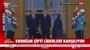 Külliye'de Trump'a mehterli karşılama: 21 pare top atışı yapıldı